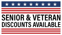 Senior & Veteran Discounts Available